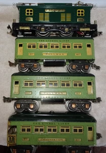 Lionel PreWar 0 Gauge Set - Electric Locomotive 253 & 2-607 1- 608 Passenger Car - Picture 1 of 13