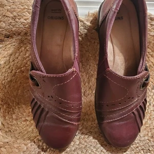 Earth Origins Women's 8 Glendale Gabrielle Wine Leather Shoes Free shipping - Picture 1 of 7