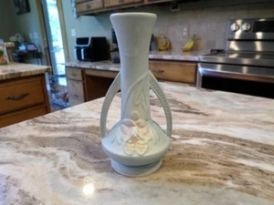 Vintage Hull Pottery USA Orchid Bud Vase 306 Light Blue MINT - Picture 1 of 8