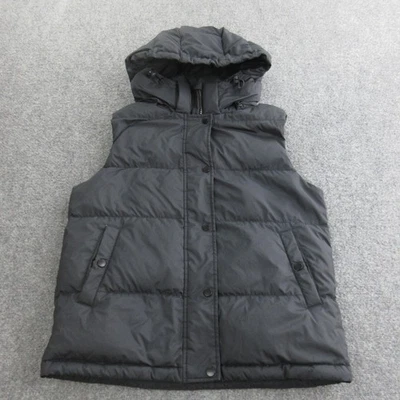 Quince Vest Mens Small Black Hooded Down Puffer Recycled Polyester Winter - Image 1 of 4