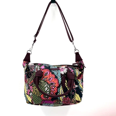 VERA BRADLEY Hadley Satchel Handbag in Burgundy Heirloom Paisley Print Crossbody - Image 1 of 4