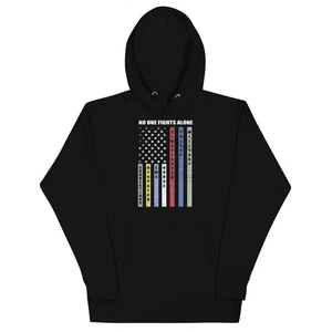 No One Fights Alone Unisex Hoodie - Picture 1 of 16
