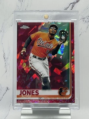 2019 Topps Chrome Sapphire Edition Adam Jones #8 Red Cracked Ice 5 /5 - Image 1 of 2