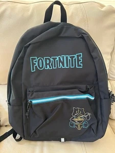 Fortnite Black/Blue Trim Backpack-Colorful Meowscles on Front/Blue Face on Back - Picture 1 of 10