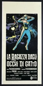 CINEMA locandina RAGAZZA DAGLI OCCHI DI GATTO YORK Mädchen mit den Katzenaugen - Picture 1 of 1