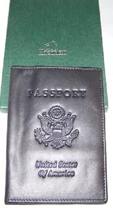 Soporte para pasaporte de cuero negro Sheridan (56528) - Imagen 1 de 2