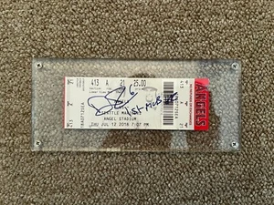 David Fletcher Beckett Autographed 1st MLB Home Run Ticket Los Angeles Angels - Picture 1 of 3