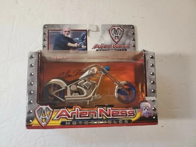 Arlen Ness Motorcycles Iron Legends 1/18 Unopened Box Die Cast Replica Blue  - Image 1 of 4