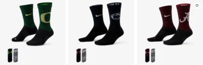 Nike Multiplier 2-pair Socks NCAA College Teams Men's/Women's Sizes New w/Tags  - Image 1 of 4