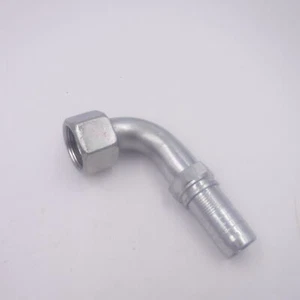 Montaje hidráulico de acero 90° 1" FNPT JIC x 3/4" barra de manguera - Imagen 1 de 3