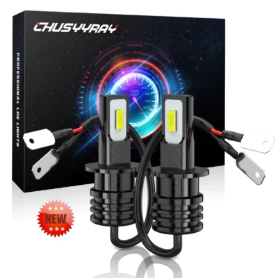 For 2002-2003 2004 2005 Lexus SC430 2pcs H3 LED Fog Light Bulbs 6000K White - Image 1 of 4