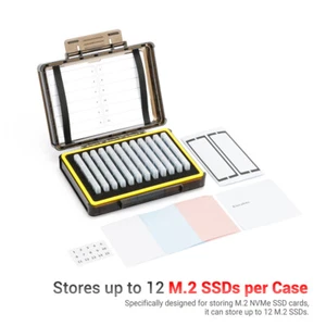 Dual Protect Hard M.2 SSD 2280 2260 2242 Holder with 12 PCS Clear M.2 NVMe Case - Picture 1 of 11