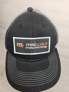 MacWeld Maching Trucker Baseball Cap Hat Adjustable Snapback Mesh Black Gray - Picture 1 of 5