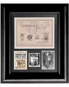 Al Capone &His Thompson Machine Gun Patent Framed Photo Collage 16 x 20 - Picture 1 of 1