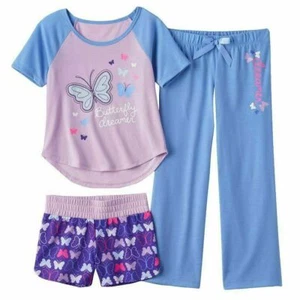 $34 NWT ☀3PC SET☀ Sz 4 4T Pajamas BUTTERFLY DREAMER New Girls - Picture 1 of 2