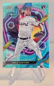 2023 Topps cromo cosmico ~ rifrattore acqua Max Meyer /199 RC #111 Marlins - Foto 1 di 2