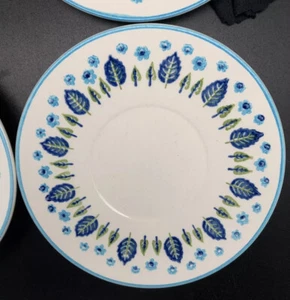 Vintage Swiss Alpine by Marcrest 4 Dessert Bowls + Saucers - Picture 1 of 12