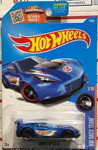 Hot Wheels Corvette C7.r 2016, azul, #1/10 hw equipo de carreras, #1/250, logotipo del equipo - Imagen 1 de 6
