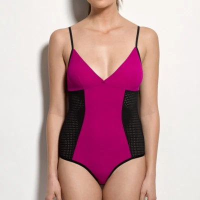 HANKY PANKY #128502 ANNA FULL- BACK BODYSUIT, LARGE, PINK / MULTI, $96, NWT - Image 1 of 4