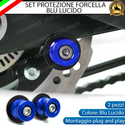 SET 2 NOTTOLINI PROTEZIONE FORCELLA IN ACCIAIO BLU LUCIDO PER KAWASAKI Z900 - Immagine 1 di 4