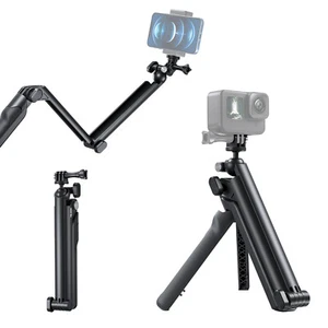 TELESIN TE-TPR-009 Tripod Stand Foldable Pole 360° Rotatable Selfie Stick J3M1 - Picture 1 of 12