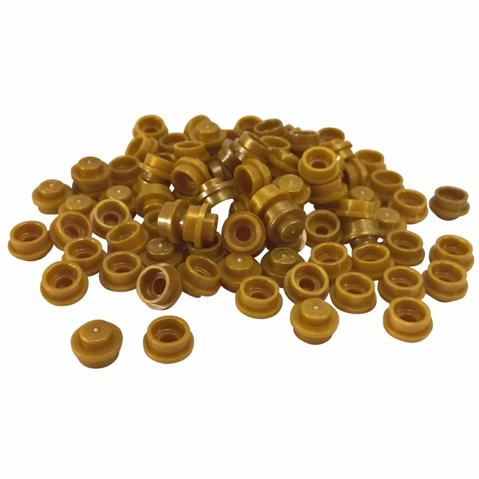 100 LEGO Plate, Round 1 x 1 Perla Oro - Imagen 1 de 1