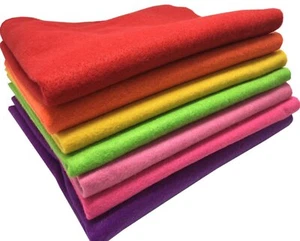 7pcs 18" X 18" 1.4mm Thick Soft Felt Nonwoven Fabric Sheet Pack DIY Craft Pat... - Picture 1 of 7