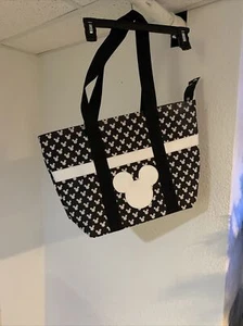 Official Disney Black & White Mickey Mouse Tote Bag With Zippered Wallet Pocket  - Picture 1 of 4