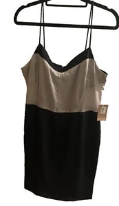 Vestido Macy’s At Ease Negro Dorado Metálico Cremallera Talla 8 Pequeño Nuevo Corto Ajustado - Imagen 1 de 18