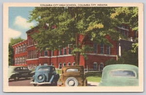 Vintage Postkarte Columbia City High School, Columbia City Indiana - Bild 1 von 2