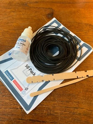 Linna pack of 50 Square Rubber Drive Belts / Bands for Cassette Decks With Clean - Image 1 of 3