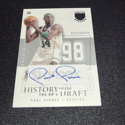 Paul Pierce 2004 Skybox LE History Of The Draft Auto Silver HDA-PP 15/50 - Image 1 of 2