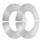 2Roll 16' Flat Aluminum Wire 18Gauge Bendable Anodized Aluminum Wire Silver
