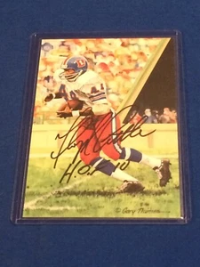 Floyd Little/Artist Gary Thomas Auto Goal Line Art Artist Proof card 10/50 JSA - Picture 1 of 3
