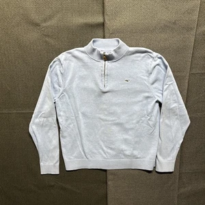 Vineyard Vines Youth Size XL 18 Blue Quarter Zip Pullover Sweater - Picture 1 of 5