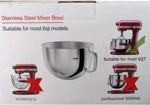 Wiselet 6 Qt Bowl Mixer 6 Quart Stainless Steel Mixing Bowl BRAND NEW - Picture 1 of 1