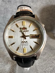 Vintage Orient 3 three star Tristar Men's automatic watch with day date working! - Picture 1 of 9