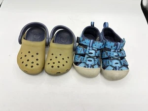 Keen Newport H2 Sport Sandals Toddler Sz 5 Blue W/Bears And Crocs - Lot Of 2 - Picture 1 of 8