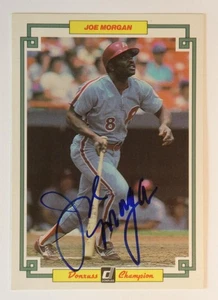 Joe Morgan Signed 1984 Donruss Champion Jumbo Philadelphia Phillies #44 HOF - Picture 1 of 3