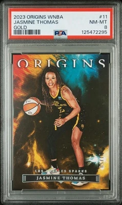 2023 Panini Origins WNBA Gold /10 Jasmine Thomas #11 PSA 8 NM/MT Pop 1 - Image 1 of 3