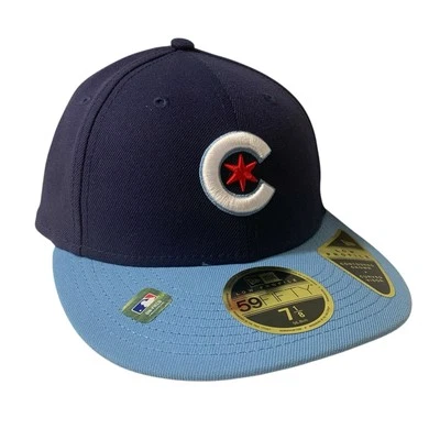 Chicago Cubs New Era Batting Practice Low Profile Blue 59FIFTY Hat 7 1/8 - Image 1 of 4