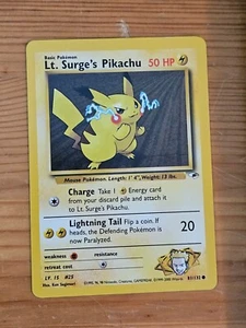 Juego de Cartas Coleccionables Pokémon Teniente Surge's Pikachu Gym Heroes 81/132 LP Ilimitado WOTC. - Imagen 1 de 2