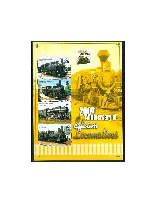 Montserrat - 2004 200th Anniversary of Steam Locomotives - Sheet of 4 - MNH - Image 1 of 1