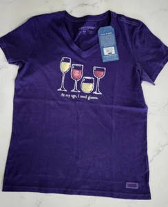 Camisa para mujer Life Is Good mediana "A mi edad, necesito más gafas" manga corta - Imagen 1 de 13