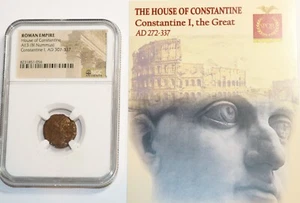 AUTHENTIC ROMAN COIN CONSTANTINE I THE GREAT (AD 307-337) NGC CERTIFIED COA - Picture 1 of 4