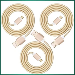 3X 10Ft Micro USB Fast Charger Cable Heavy Duty Charging Cord For Android Phone - Picture 1 of 8