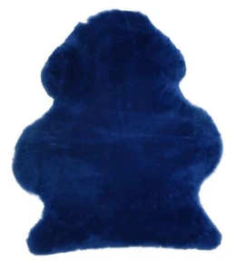 Luxury Medical Sheepskin Shorn Fur Rug Navy British Single 100% Natural UK - Picture 1 of 1