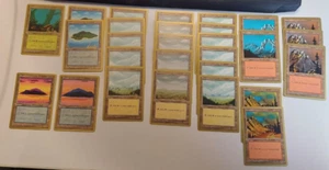 28x Basic Lands (mixed art) LP - Pro Tour Collector Set 1996 Magi the Gathering - Picture 1 of 2