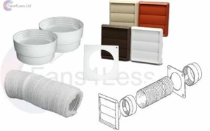 Swiftair 100mm Tumble Dryer Venting Kit Wall Ducting Gravity Ventilation Fan Kit - Picture 1 of 1