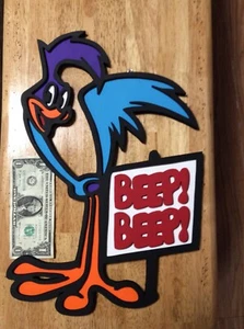 road runner looney tunes sammlerstücke, piep, piep.  3d holzkunst - Bild 1 von 2